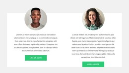 Deux Représentants De L'Entreprise – Mise En Page HTML Du Site Web