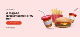 A Legjobb Gyorséttermek - Ingyenes HTML-Sablon