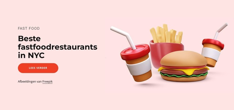 Beste fastfoodrestaurants CSS-sjabloon