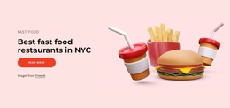 Landing Page Template For Best Fast Food Restaurants