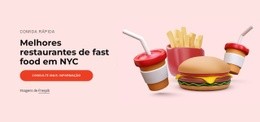 Design Do Site Para Melhores Restaurantes De Fast Food