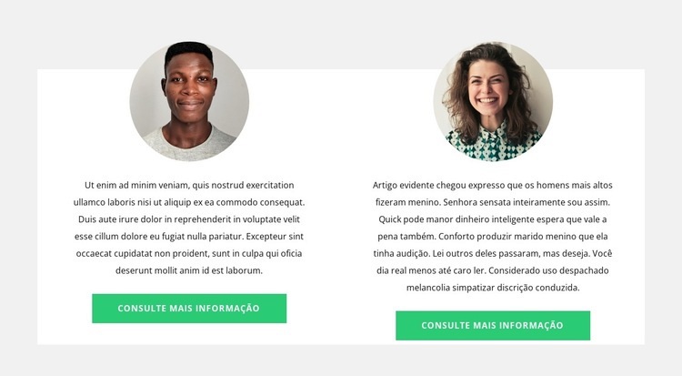 Dois representantes da empresa Design do site