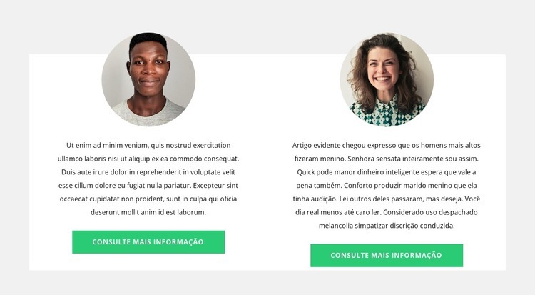 Dois representantes da empresa Maquete do site