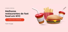 Fontes, Cores E Gráficos Personalizados Para Melhores Restaurantes De Fast Food