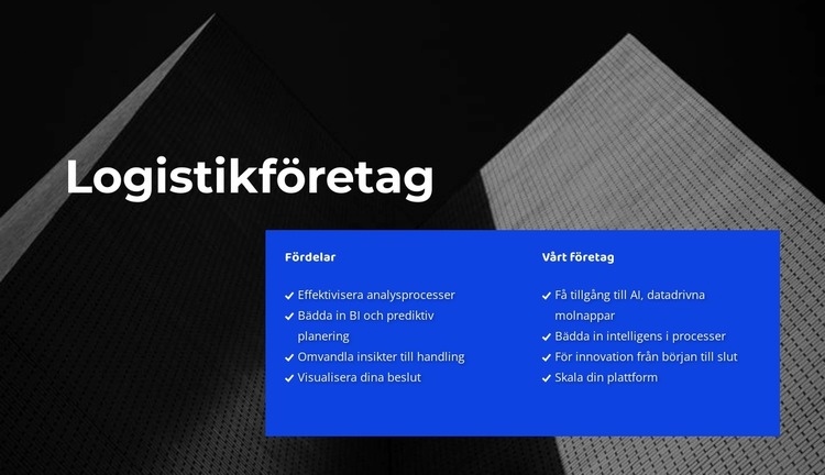 Välj Affärsstruktur CSS -mall