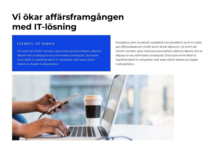 Kommer med nya affärer CSS -mall