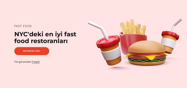 En iyi fast food restoranları CSS Şablonu
