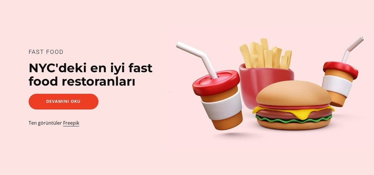 En iyi fast food restoranları HTML Şablonu