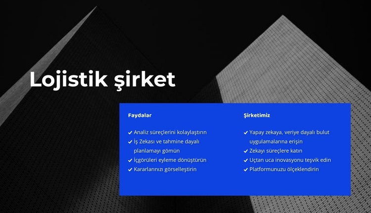 İş Yapısını Seçin HTML Şablonu