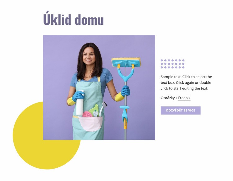 úklid domu Šablona HTML