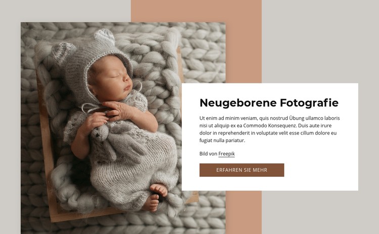 Neugeborene Fotografie CSS-Vorlage