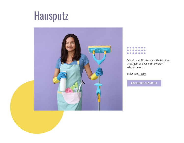Hausputz Website-Vorlage