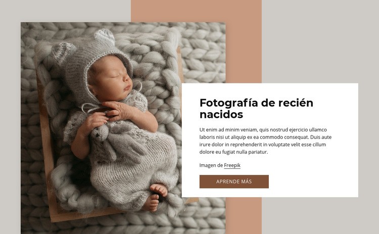 Fotografía de recién nacidos Creador de sitios web HTML