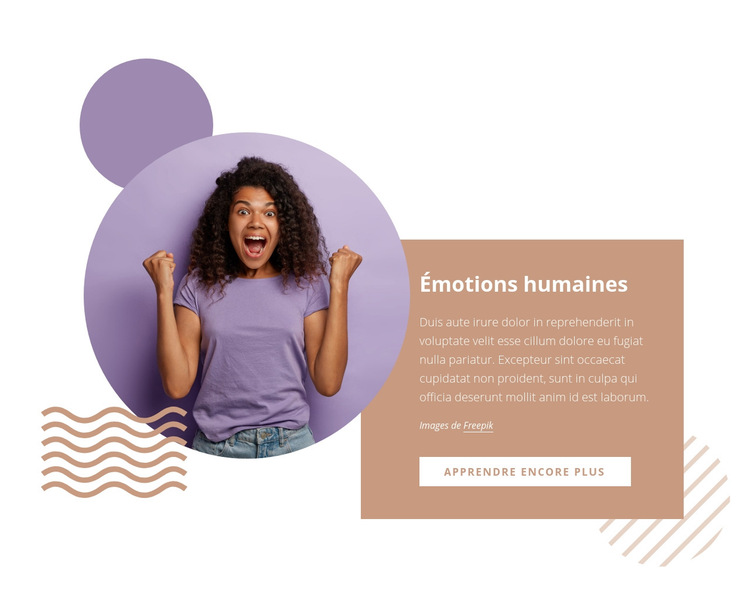 Mode émotionnelle Modèle de site Web