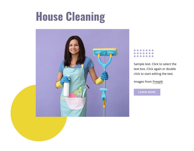 ház takarítás Html Weboldal készítő