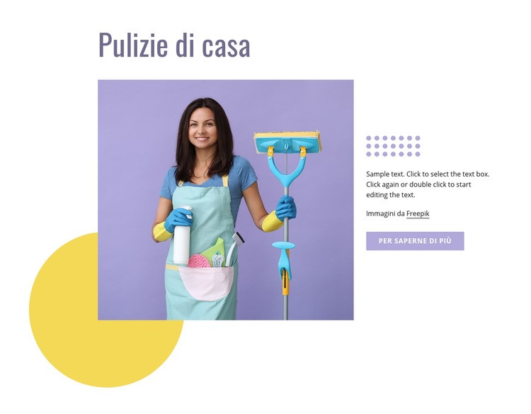 pulizie di casa Modelli di Website Builder