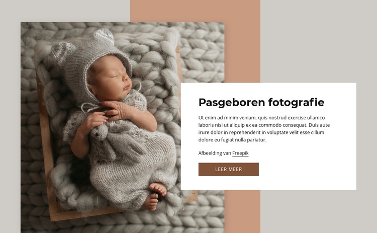 Pasgeboren fotografie CSS-sjabloon