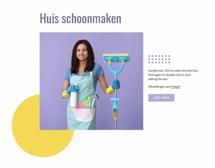 huis schoonmaken Html Website Builder