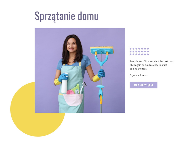 sprzątanie domu Motyw WordPress