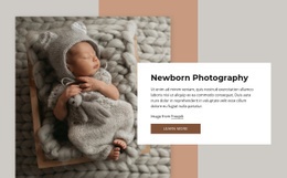 Newborn Photography - Free Web Page Design