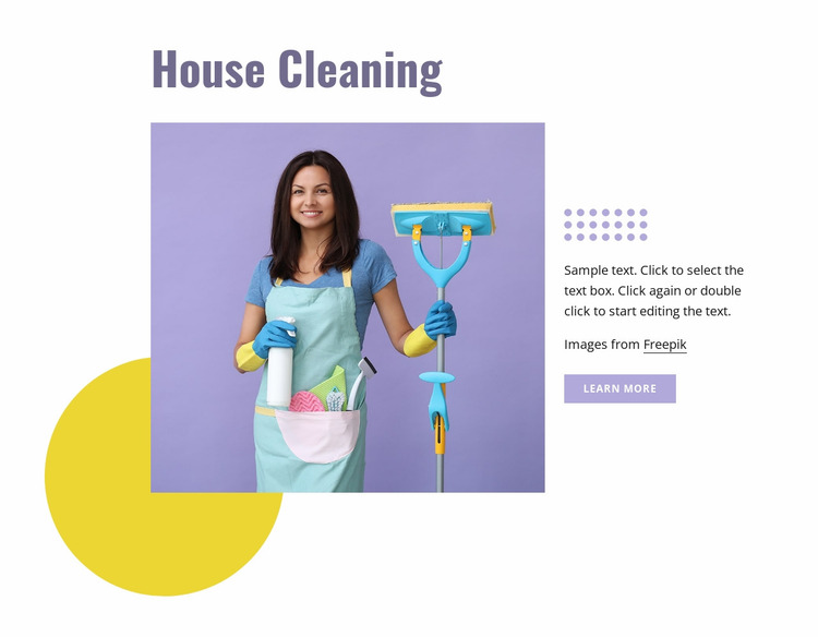 House cleaning Website Mockup