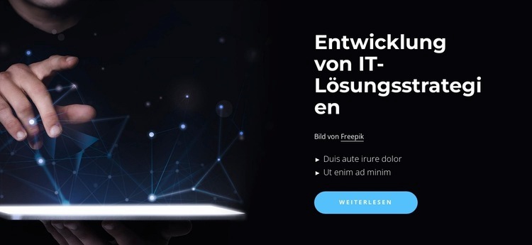 Lösung zur Strategieentwicklung HTML Website Builder