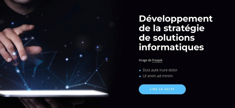 Solution de développement de stratégie Modèles de constructeur de sites Web