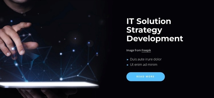 Strategy development solution Homepage Design