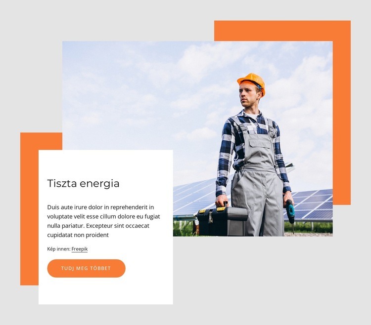 Tiszta napenergia Weboldal tervezés