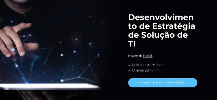 Solução de desenvolvimento de estratégia Landing Page