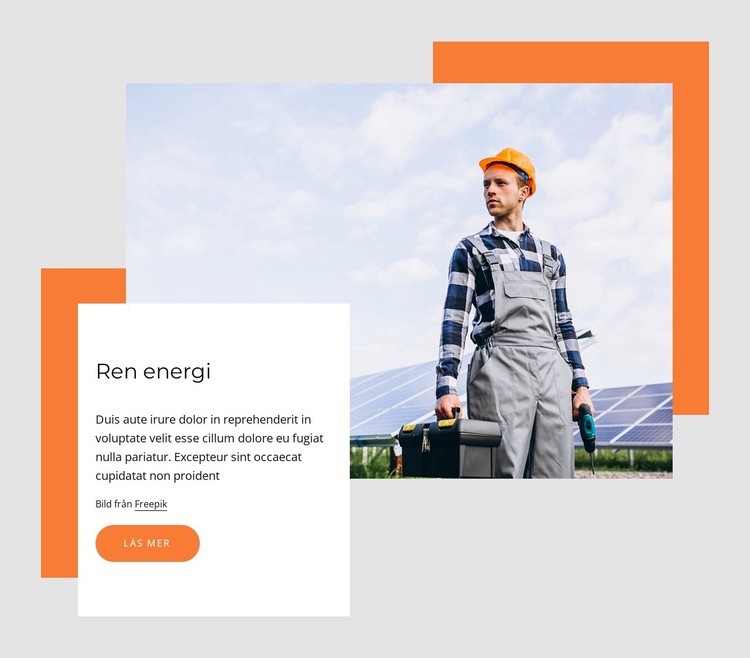 Ren solenergi WordPress -tema