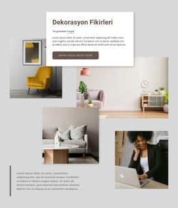 Dekorasyon Fikirleri - Duyarlı HTML Şablonu