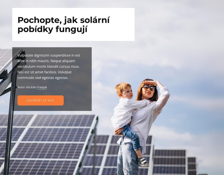 Solární technologie Šablona webové stránky