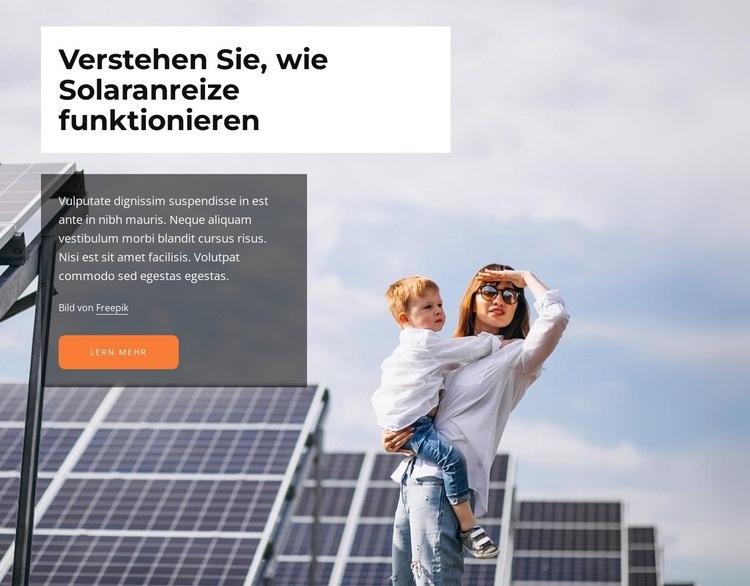 Solartechnologien Website Builder-Vorlagen