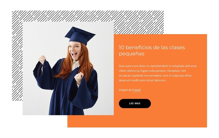 10 beneficios de las clases pequeñas Plantilla CSS