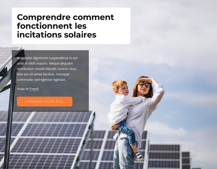 Technologies solaires Conception de site Web