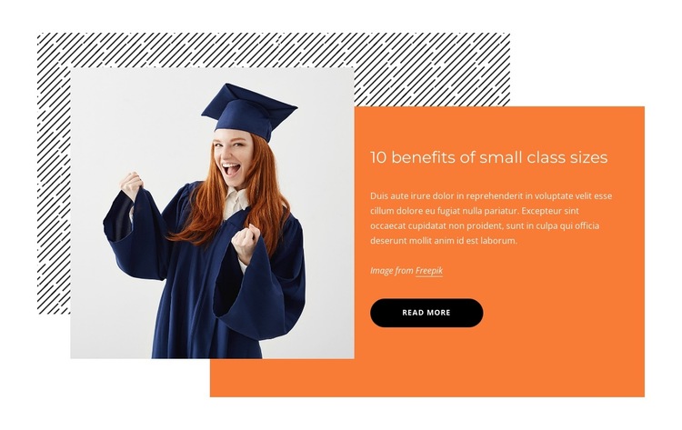 10 benefits of small class sizes HTML5 Template