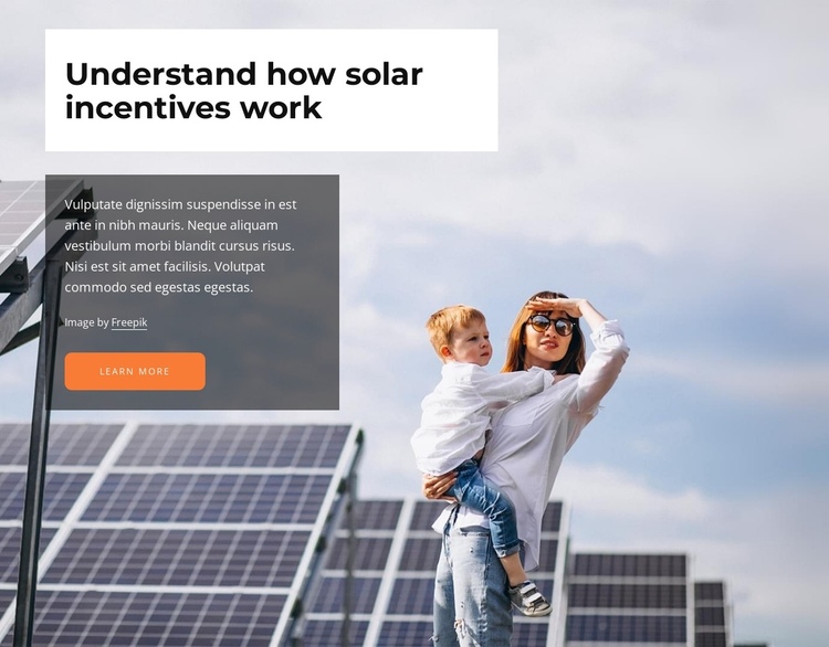 Solar technologies One Page Template
