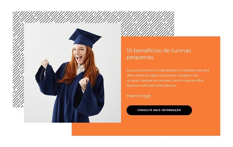 10 benefícios de turmas pequenas Modelo HTML5