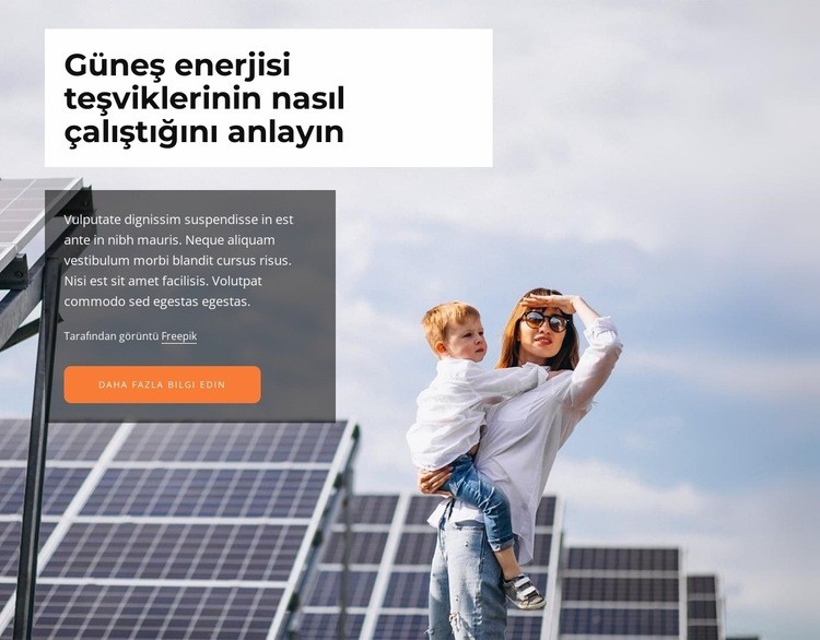 güneş teknolojileri Web sitesi tasarımı
