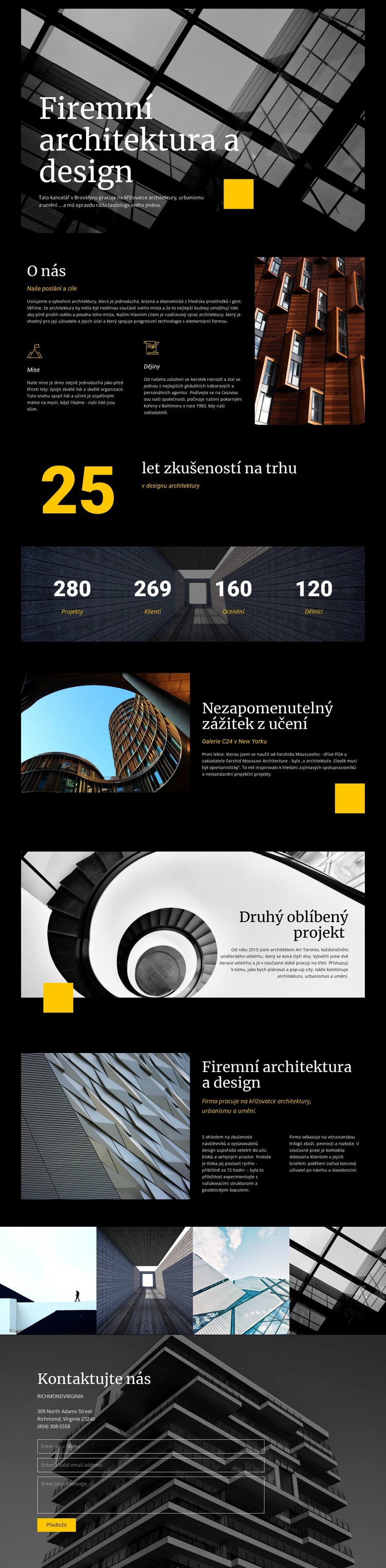 Firemní architektura a design Šablona HTML