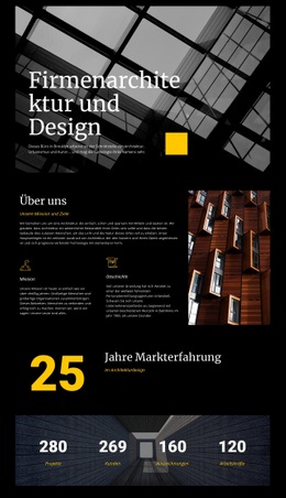 Firmenarchitektur Und Design - Kostenlose Website-Vorlage