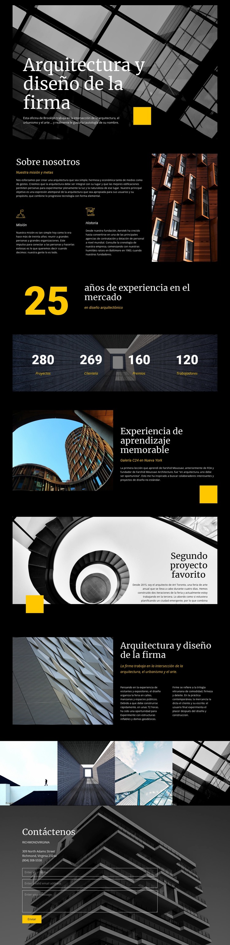 Arquitectura y diseño de la firma Diseño de páginas web