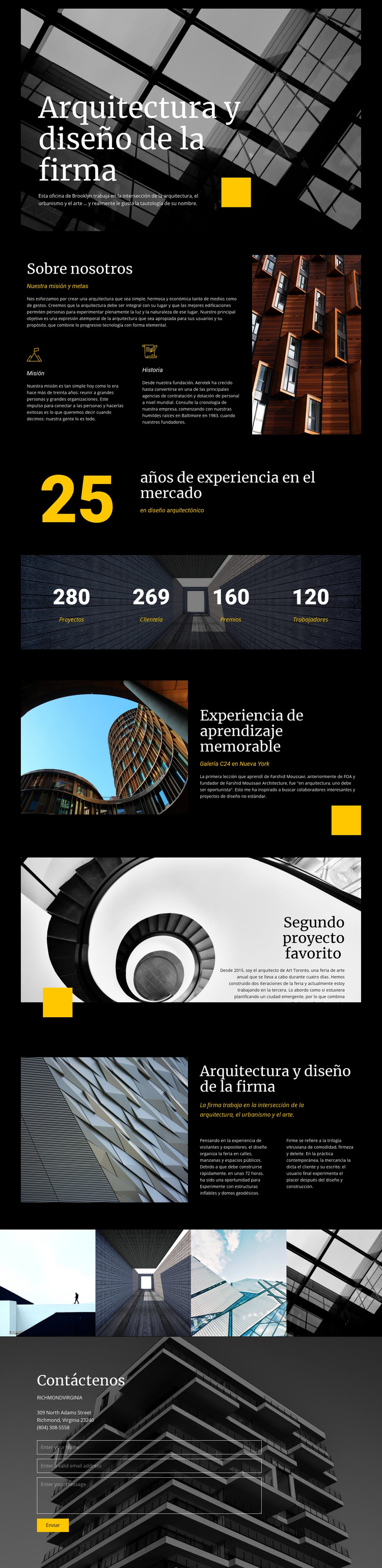 Arquitectura y diseño de la firma Plantilla HTML