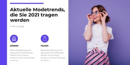 Modetrends 2021 - Professionelle Landingpage