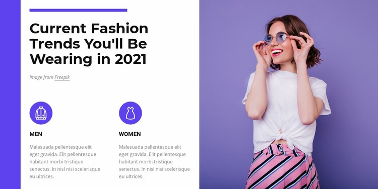 Fashion trends 2021 Homepage Design