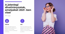 Divatirányzatok 2021 CSS Űrlapsablon