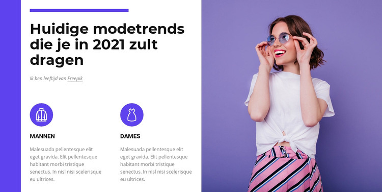 Modetrends 2021 HTML-sjabloon