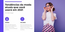 Tendências Da Moda 2021 - Modelo De Site De Página Única