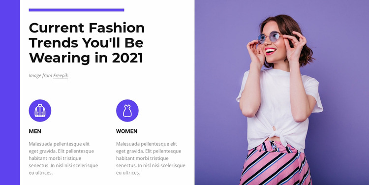 Fashion trends 2021 WordPress Website Builder